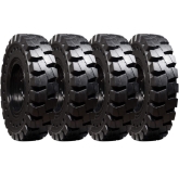 lull 642 set of 4 13.00-24 (10 bolt hole) non-diretional extreme duty solid rubber tires