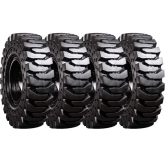 terex th636 set of 4 14.00-24 (10 bolt hole) extreme duty solid rubber tires