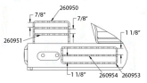 cold planer weldment step for top of mount l shape (requires 2, and 1 of 260954)