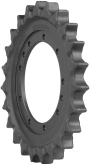 cat 304e2cr track sprocket 23 teeth - 11 bolt hole