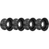 set of 4 titan wheels 16.5x9.75 - 4" offset 8x8 bolt black