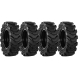 set of 4 30x10-16 (10x16.5) heavy duty solid dura-flex skid steer tires with 8x8 rim