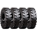 cat tl-642 set of 4 13.00-24 (10 bolt hole) extreme duty solid rubber tires