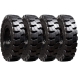 jlg 644e-42 set of 4 13.00-24 non-directional mounted extreme duty solid rubber tires