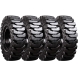 terex th636c set of 4 14.00-24 (10 bolt hole) extreme duty solid rubber tires