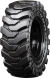 set of 4 33x12-16 (12-16.5) heavy duty traxter solid rubber skid steer tires - 8x10.75 bolt rim