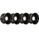 new holland lx665 set of 4 titan wheels 16.5x8.25 - 4 3/8" offset 8x8 black for 10-16.5 tires