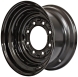 mustang 2022 set of 4 titan wheels 16.5x8.25 - 4 3/8" offset 8x8 black for 10-16.5 tires