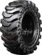 set of 4 33x12-16 (12-16.5) traxter heavy duty solid rubber skid steer tires - 8x10.75 bolt rim