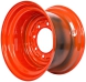 set of 4 titan wheels 16.5x9.75 - 6 3/4" offset 8x8 bolt - orange