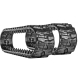 bobcat e10 set of 2 7" camso heavy duty block tread rubber tracks (180x72x39)