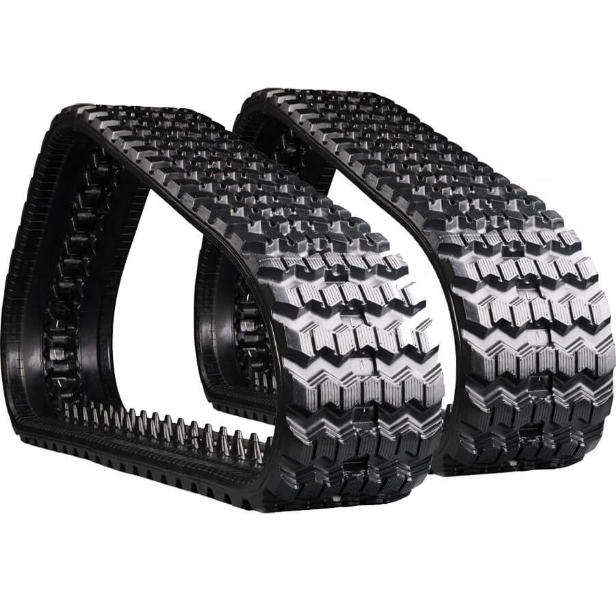 bobcat t66 set of 2 13" camso heavy duty sawtooth tread rubber tracks (320x86bx50)