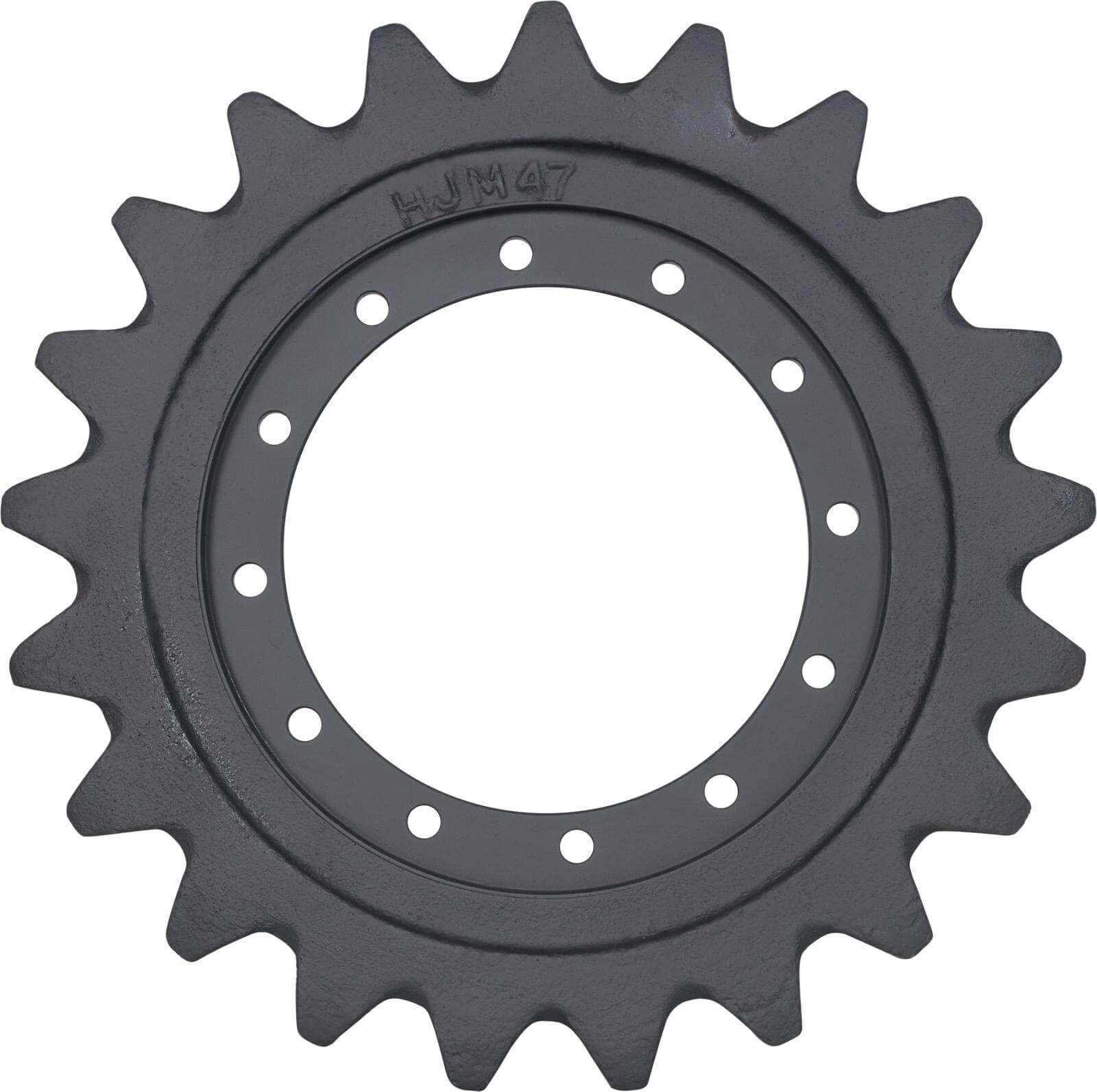 new holland e70sr track sprocket 21 teeth - 12 bolt hole (rubber or steel tracks)