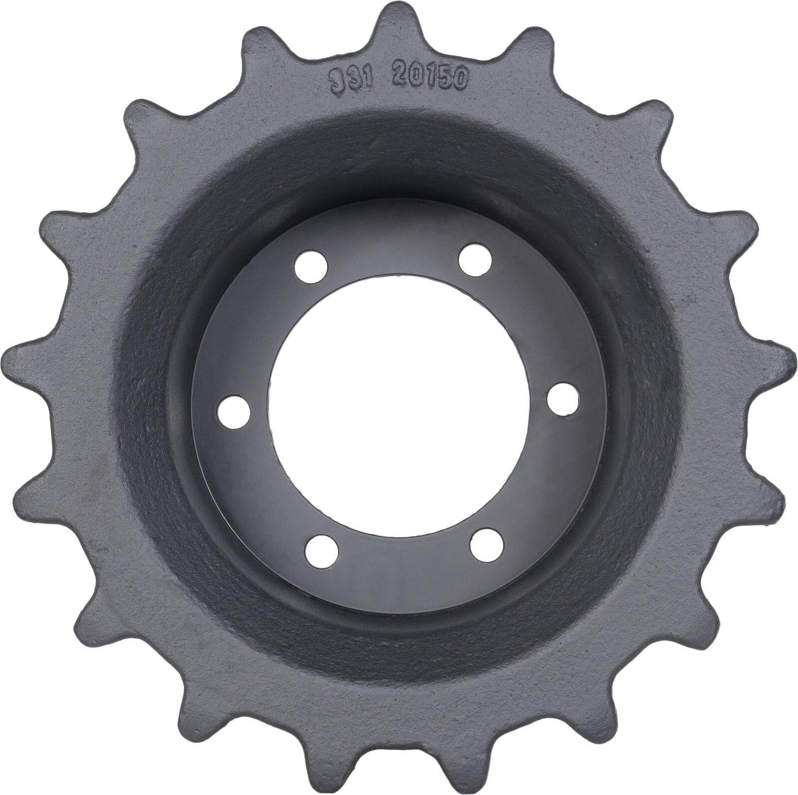 jcb 180t track sprocket 17 teeth - 6 bolt hole