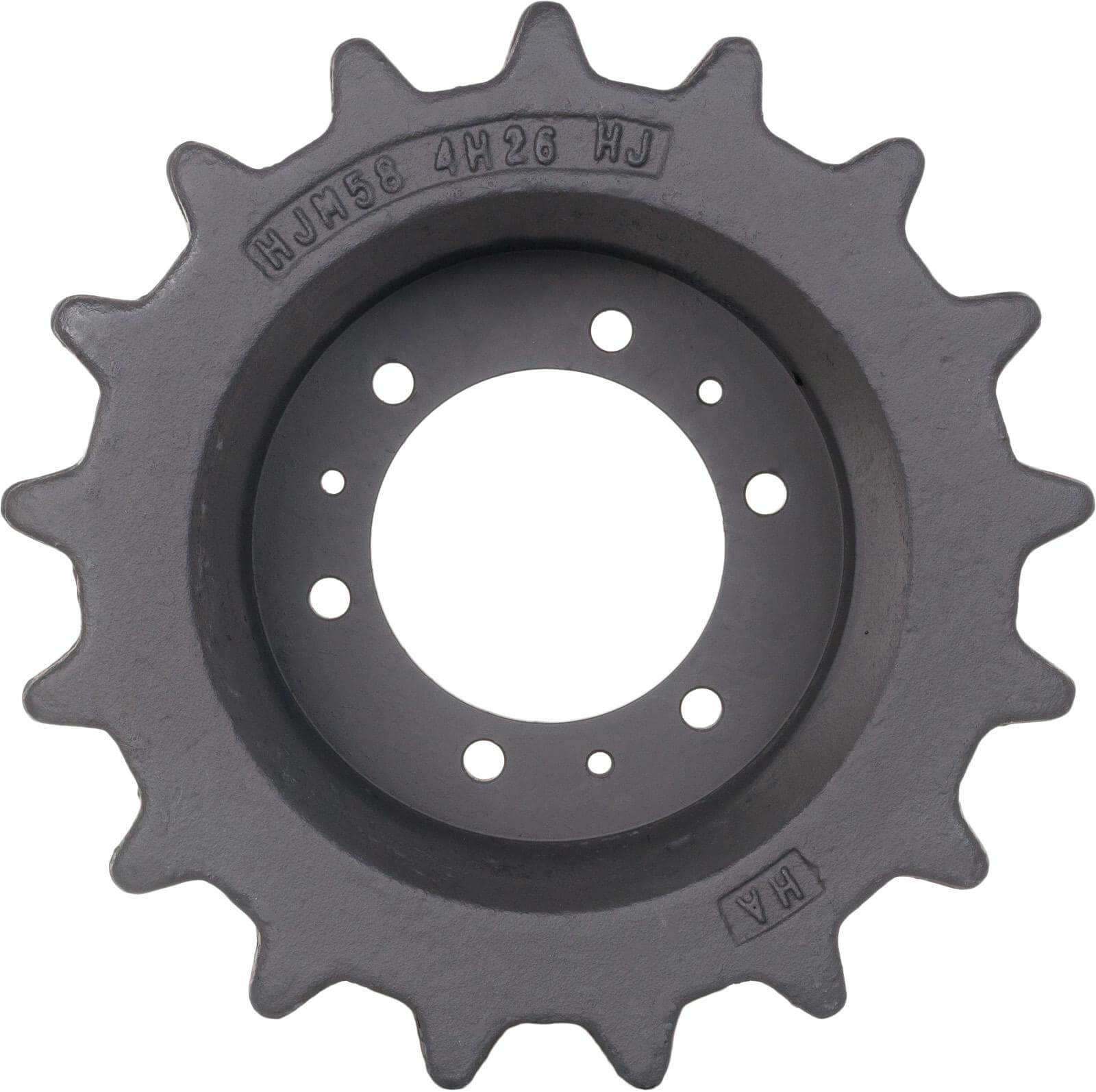 bobcat 864g track sprocket 17 teeth - 6 bolt hole (3" drive motor)