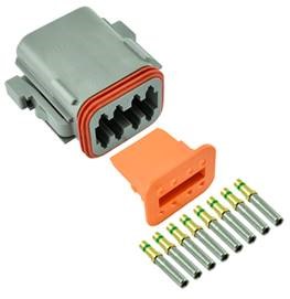 electrical plug deutsch dt8 plug (includes eight 16-14 ga female contacts)