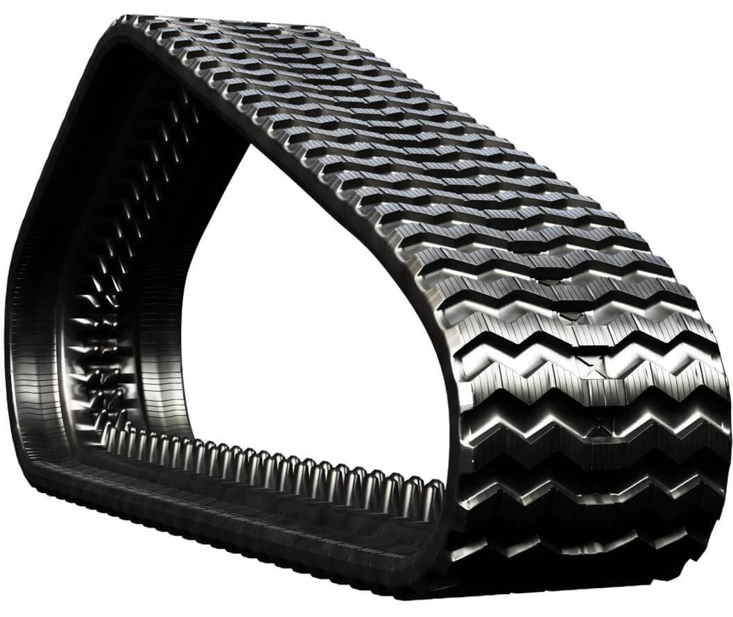 bobcat t550 set of 2 13" heavy duty sawtooth tread rubber tracks (320x86bx49)