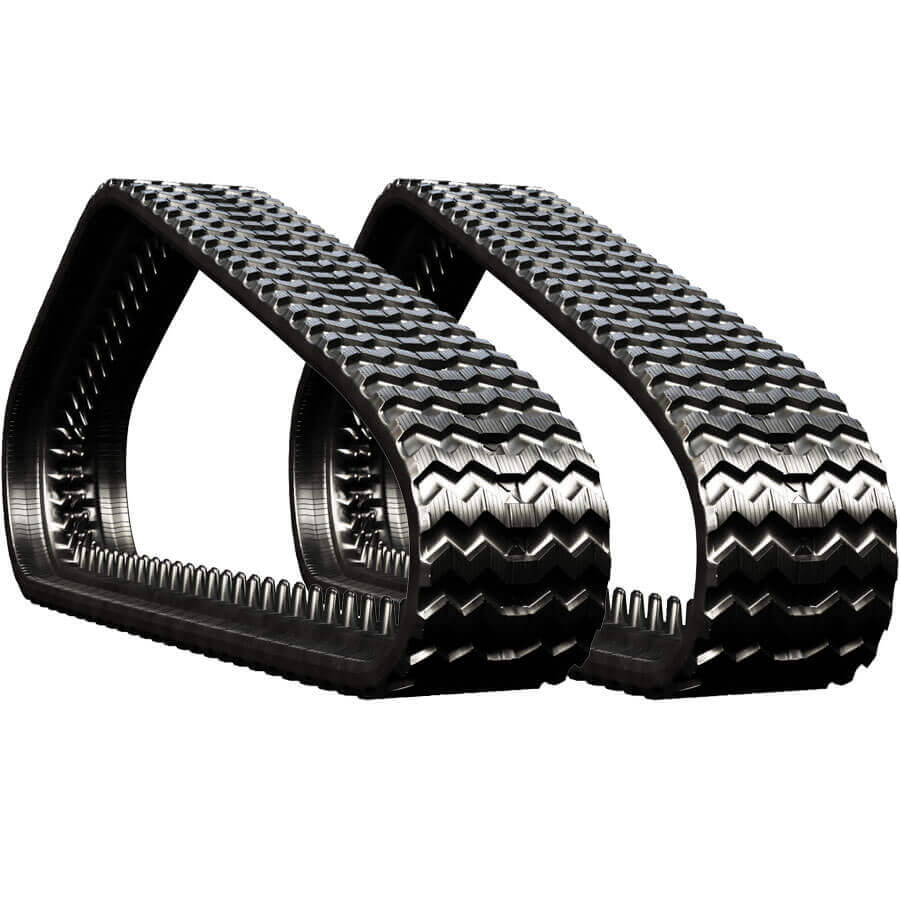 new holland c227 set of 2 13" heavy duty sawtooth tread rubber tracks (320x86bx50)