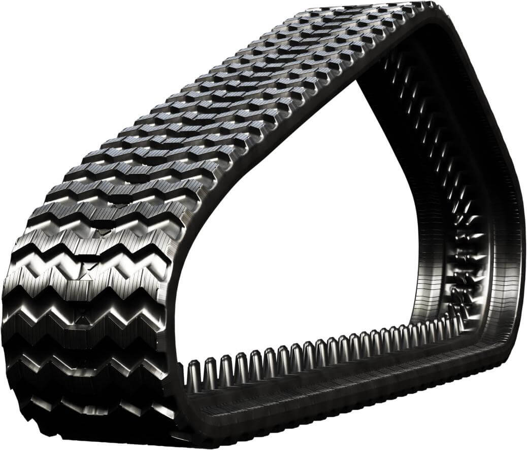 john deere 319e set of 2 13" standard duty sawtooth tread rubber tracks (320x86bx52)