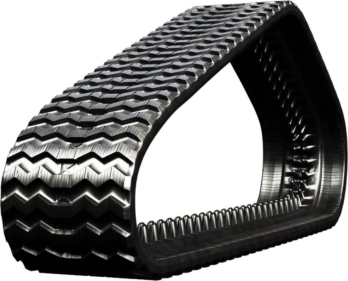 bobcat t76 set of 2 13" heavy duty sawtooth tread rubber tracks (320x86bx53)