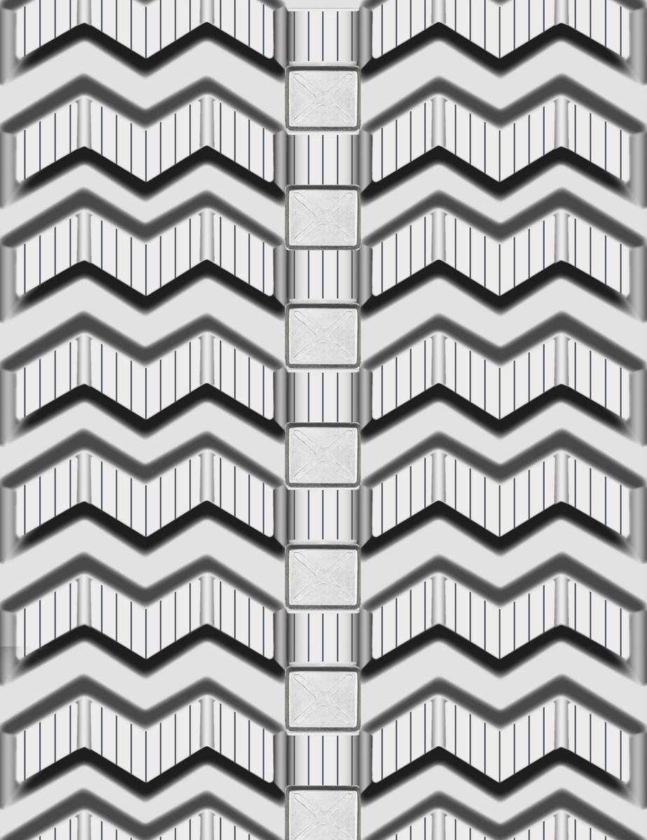 16" heavy duty sawtooth pattern rubber track (400x86bx49)