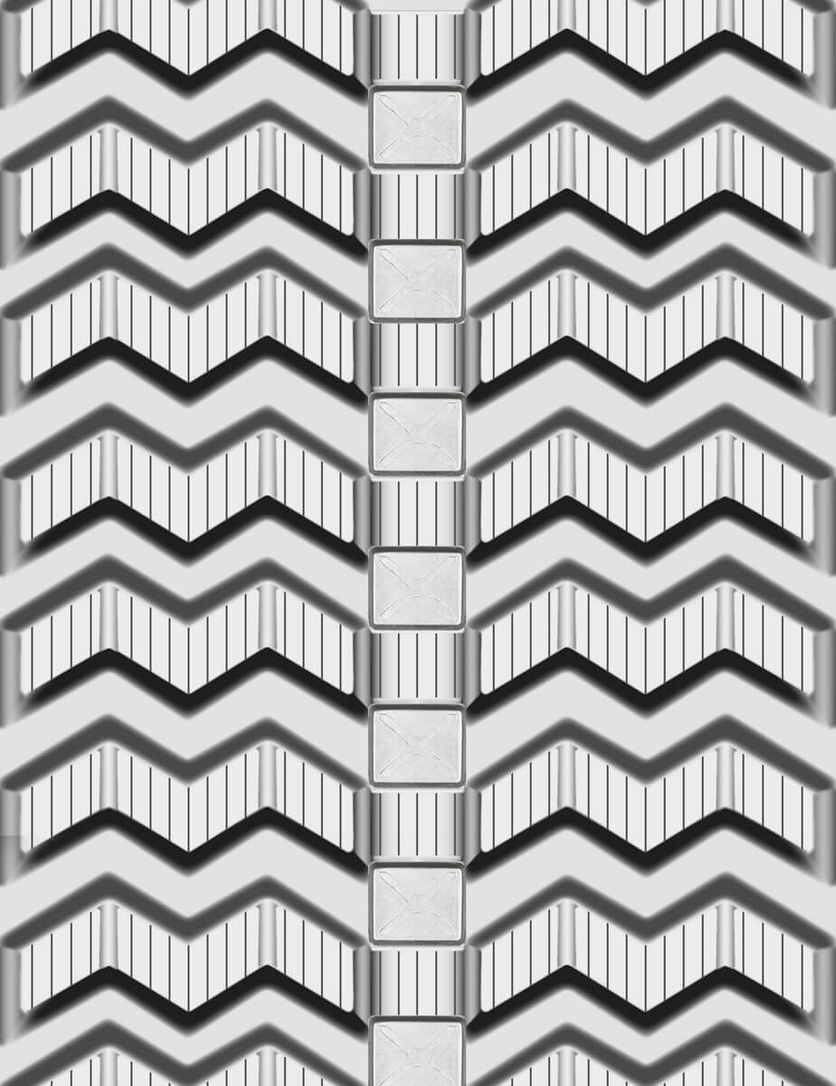 cat 239d3 set of 2 16" heavy duty z tread rubber tracks (400x86bx49)