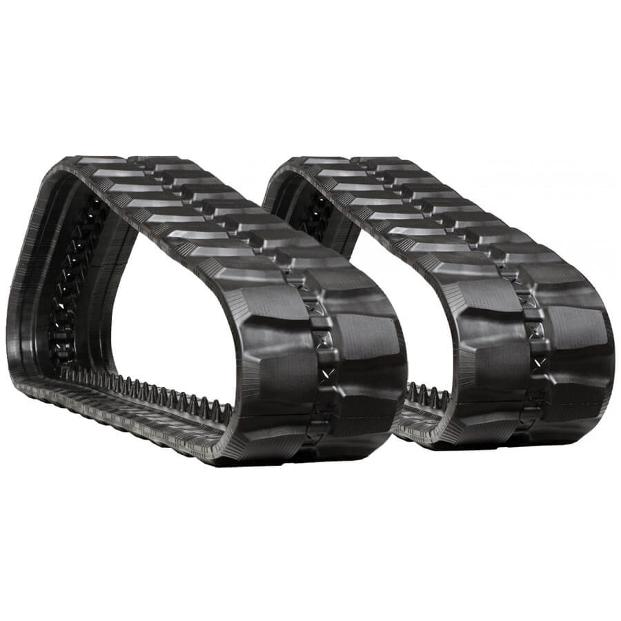 case 450ct set of 2 18" heavy duty block tread rubber tracks (450x86bx55)