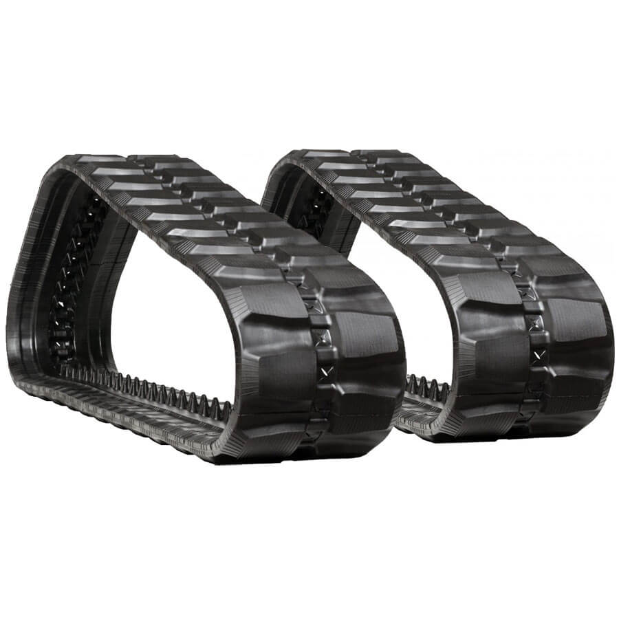 case tv370 set of 2 18" standard duty block tread rubber tracks (450x86bx55)