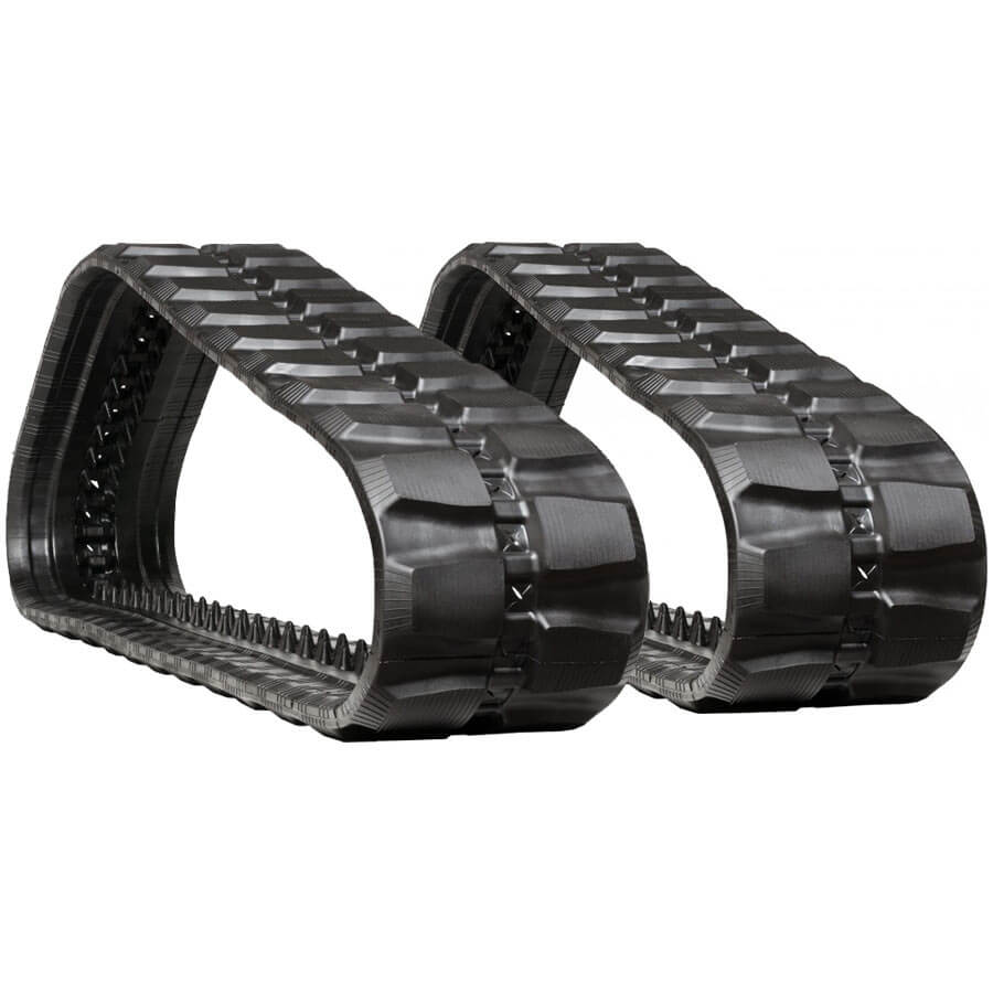 gehl rt210 set of 2 18" heavy duty block tread rubber tracks (450x86bx56)