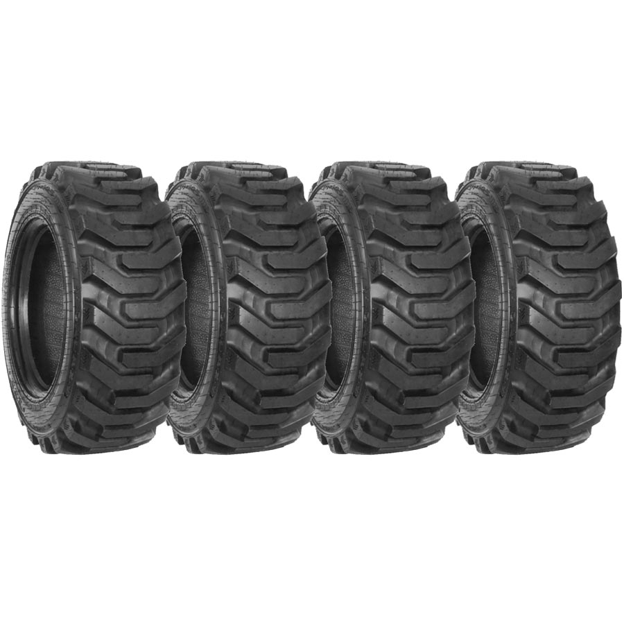 set of 4 10x16.5 galaxy 8-ply beefy baby iii r-4 skid steer tires