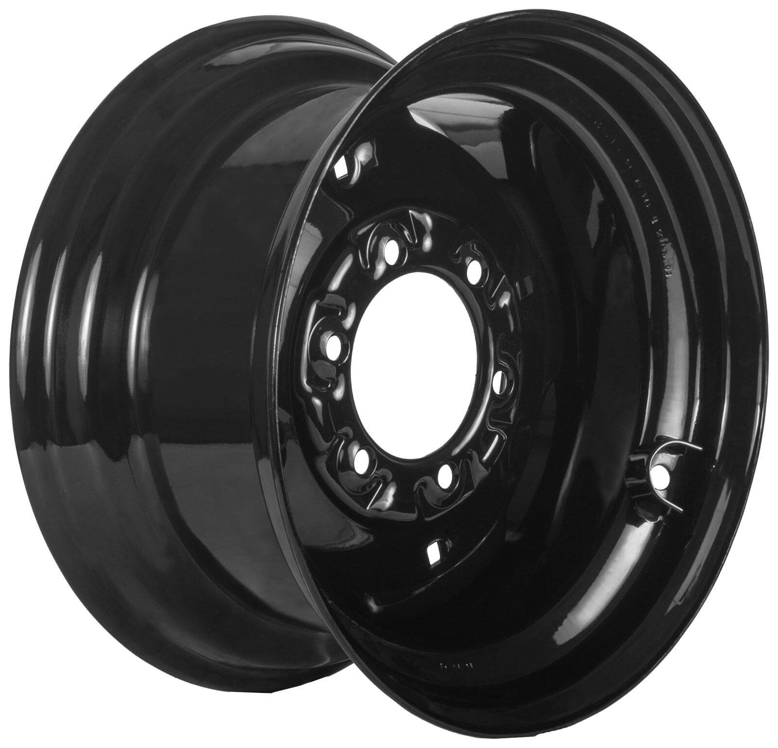 case 1840 set of 4 titan wheels 8x15 6x6 bolt reversible dual valve for 27x10.5-15 skid steer tires