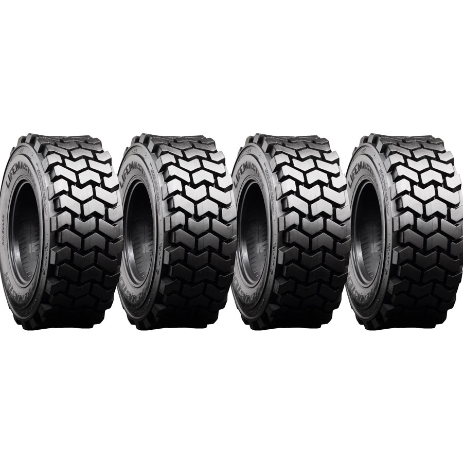 set of 4 14x17.5 14-ply lifemaster skid steer extreme duty tires