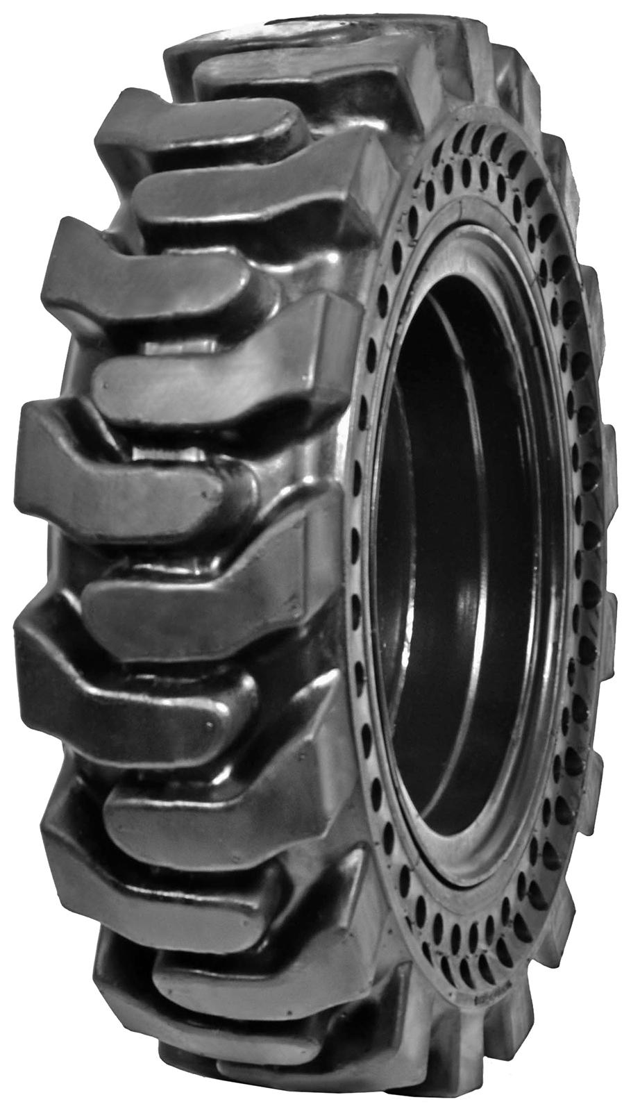 set of 4 30x10-16 (10x16.5) solid dura-flex skid steer tires with 6x6 bolt rims