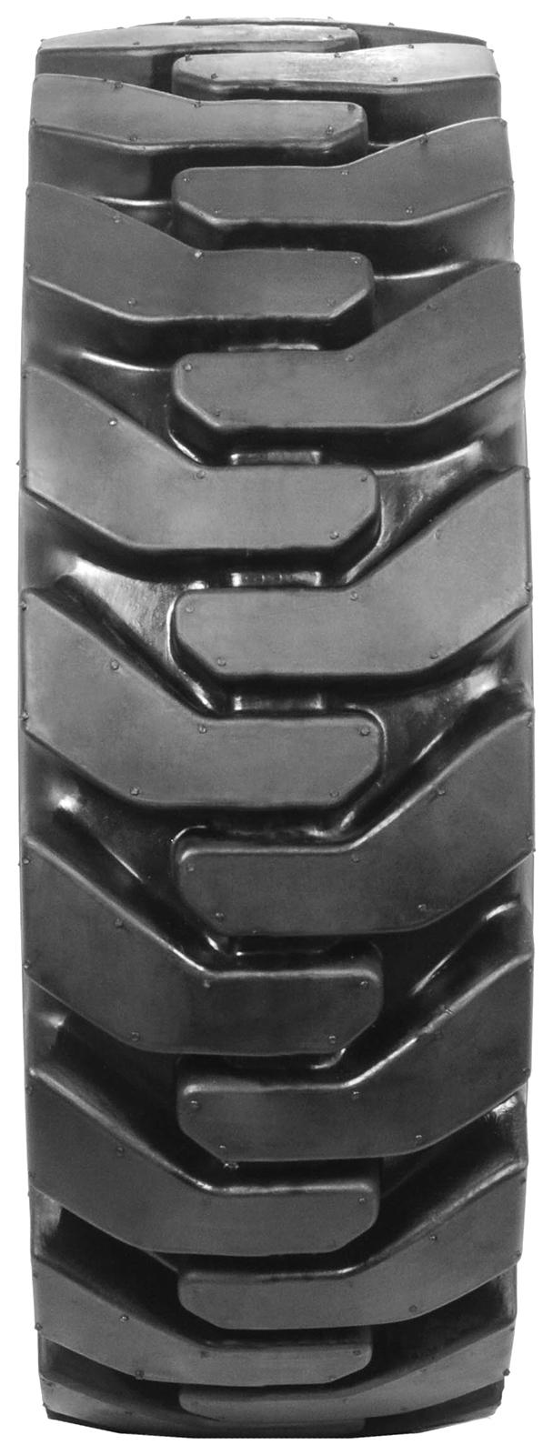 set of 4 33x12-20 (12x16.5) solid dura-flex skid steer tires with 8x8 rim