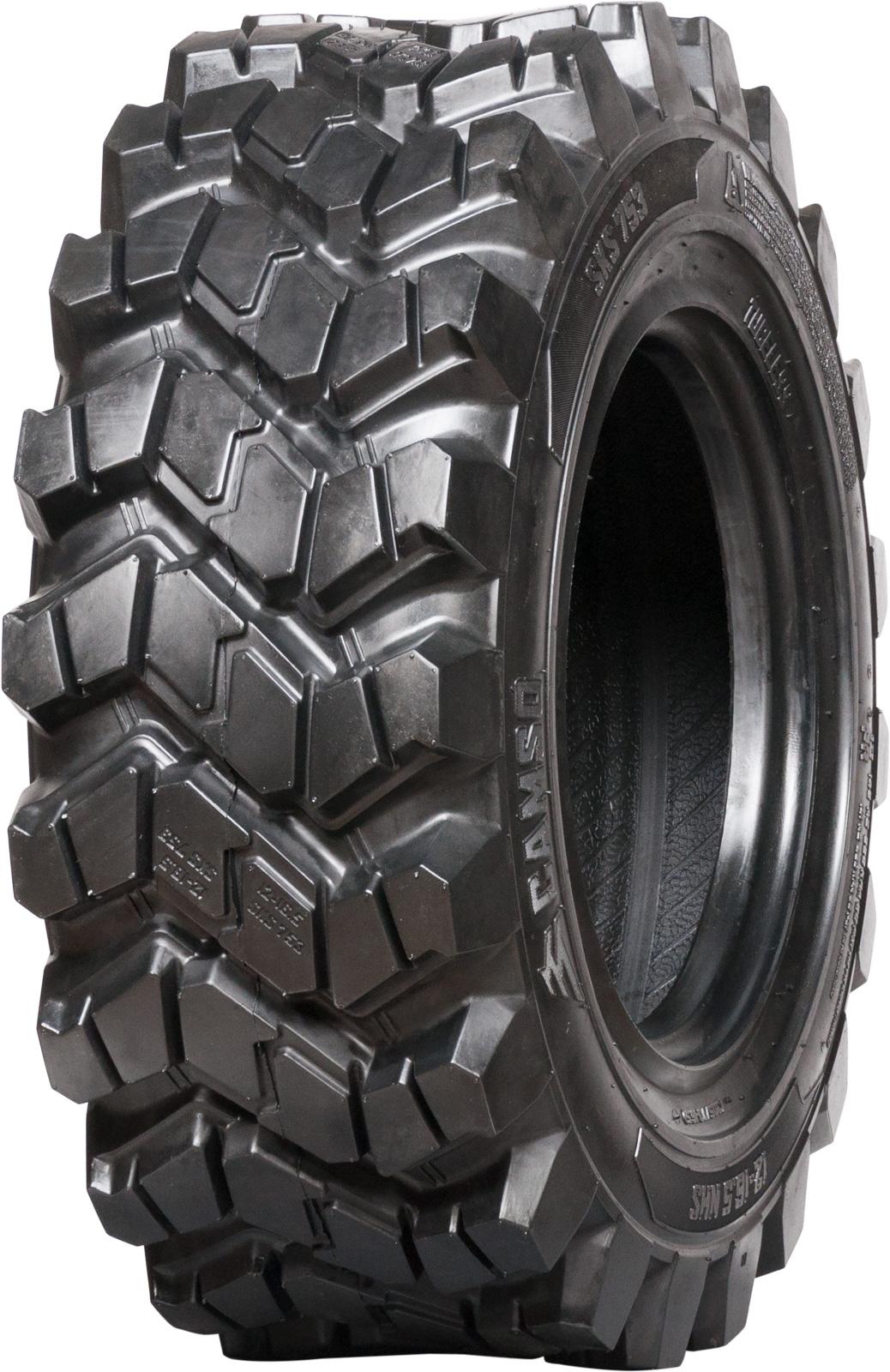 set of 4 12x16.5 camso sks 753 12-ply skid steer tires