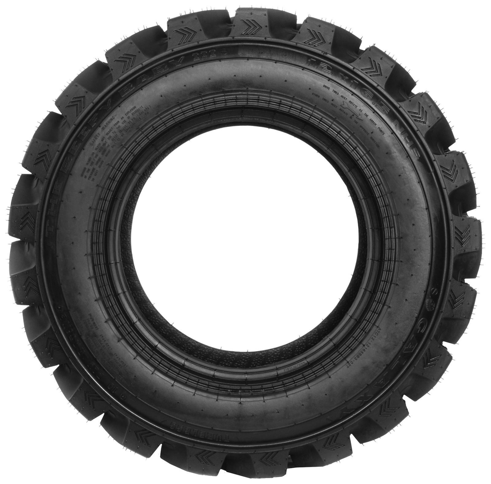 set of 4 10x16.5 galaxy 10-ply beefy baby iii r-4 skid steer tires