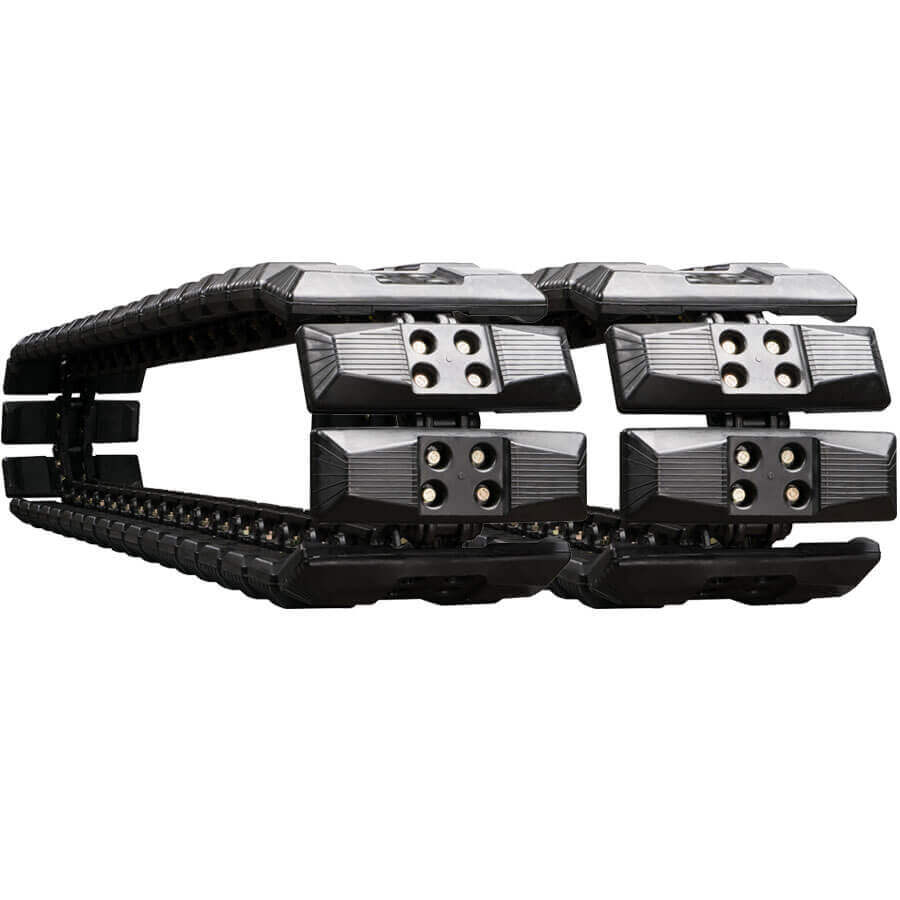 hitachi zx50u-2 set of 2 16" extreme duty hybrid tracks with rubber track pads (400x72.5nx74)