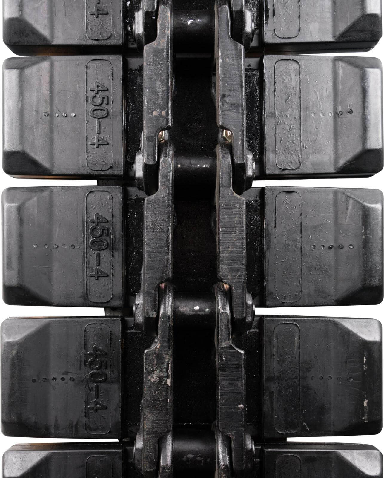 ihi is55g-3 set of 2 16" extreme duty hybrid tracks with rubber track pads (400x72.5nx74)