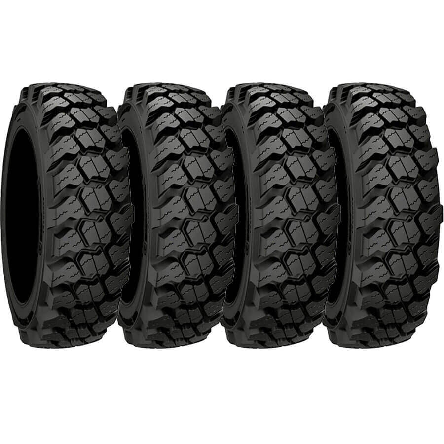 set of 4 10x16.5 galaxy mighty trac nd snow and ice skid steer tires