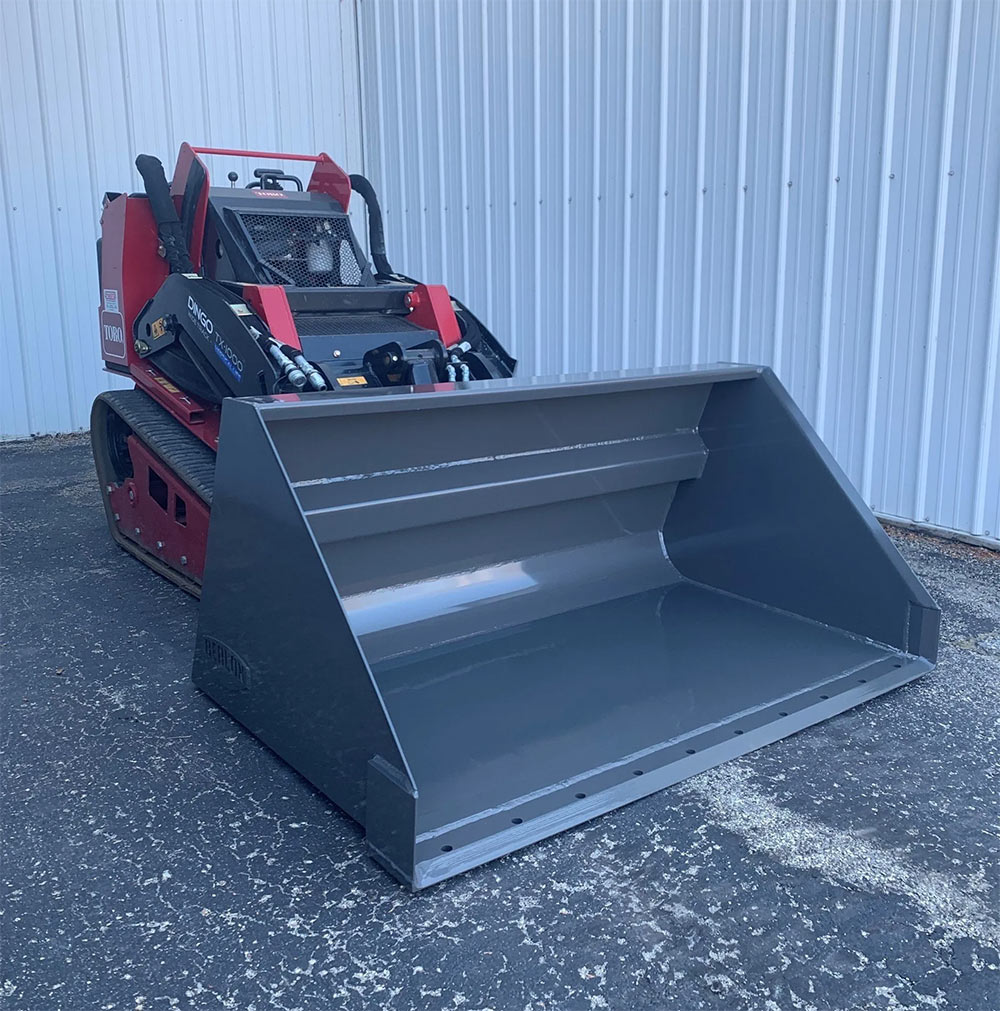 mini skid steer snow and light material bucket | berlon