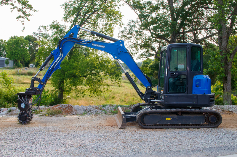 brand new blue diamond g1s rock and concrete grinder for 2,200-6,000 excavators