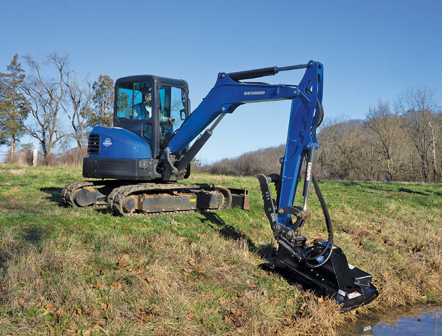 brush cutter - severe duty series 2 - mini excavator - blue diamond