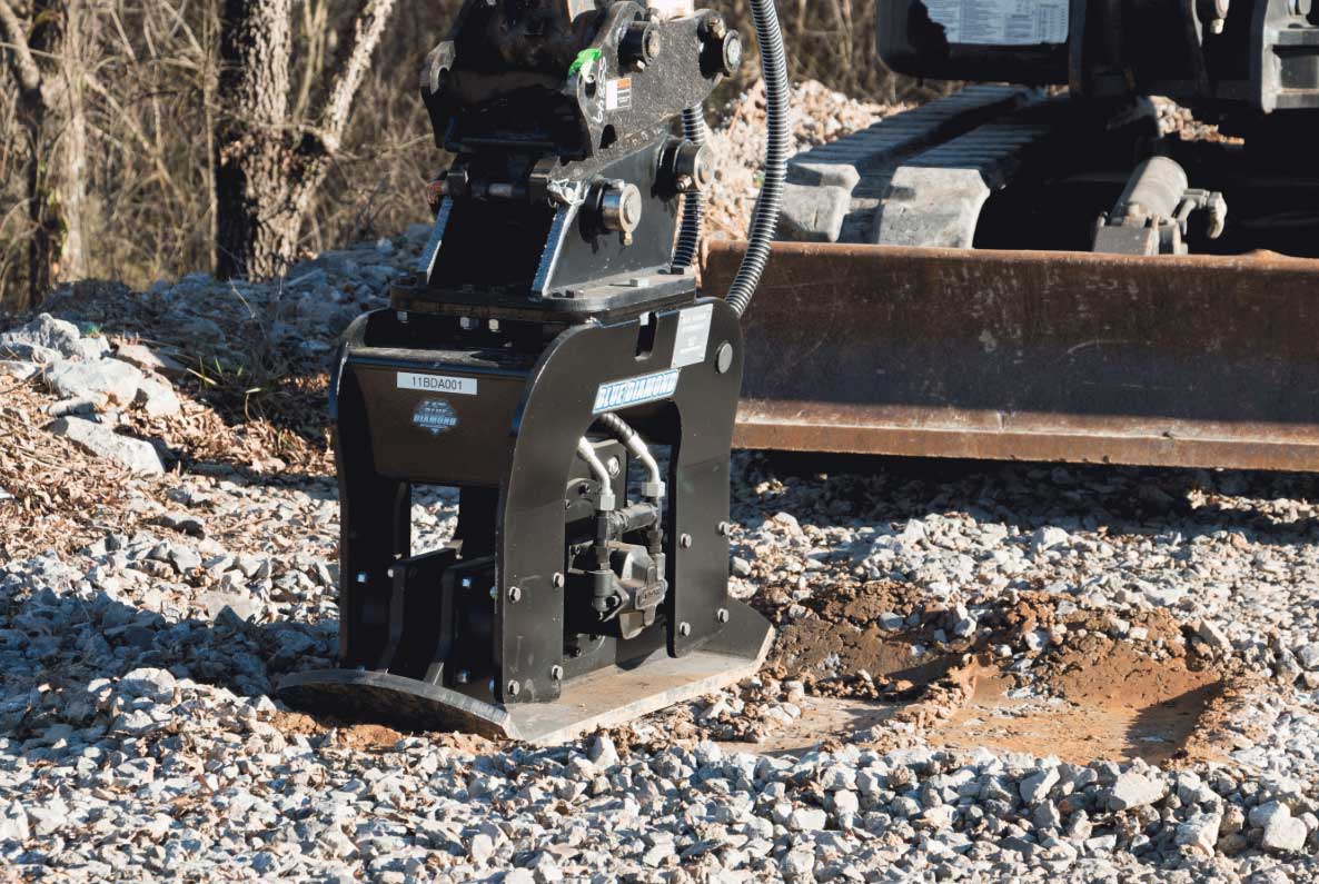 excavator plate compactor | blue diamond attachments