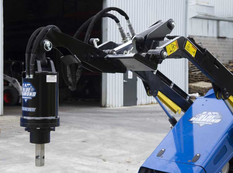 mini skid steer auger drive - extreme duty | blue diamond