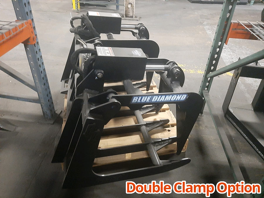 mini skid steer root grapple | blue diamond