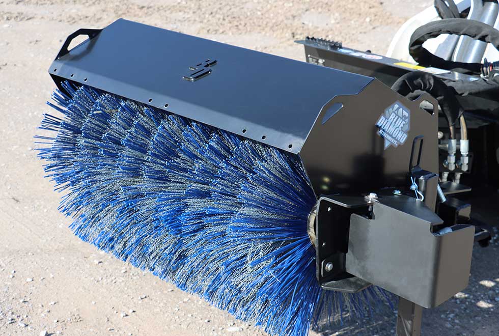 mini skid steer heavy duty rotary broom | blue diamond