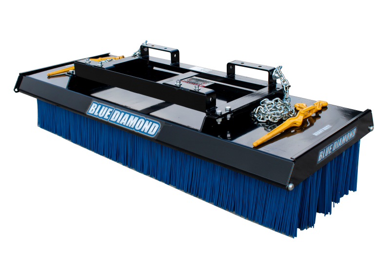 forklift push broom attachment | blue diamond