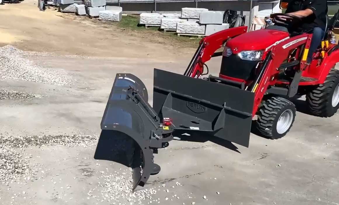 compact tractor snow plow and dirt blade | berlon