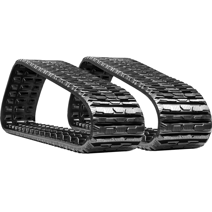 set of 2 18" heavy duty multi-bar pattern rubber track (457x101.6x55) asv positrac 2800, 4810, hd4500, md70 steel cord track