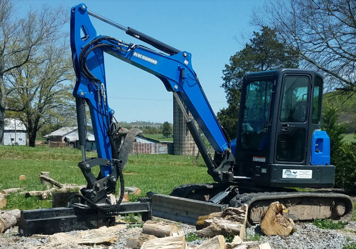 heavy duty excavator log splitter | blue diamond